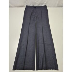 VTG Sansabelt Dress Pants Mens 38x36 Blue Wool Flat Front Unhemmed USA NWT